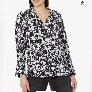 NIC+ZOE Women's Midnight Meadow Live in TOP, Black Multi, M